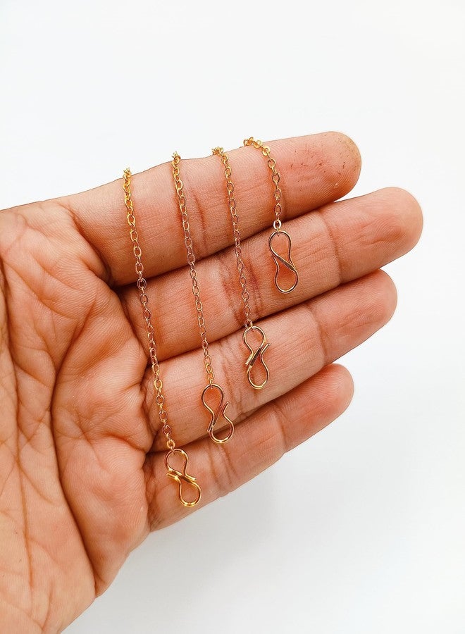 JHB Gold plated 4 Pcs Chain Extender Removable Adjustable Extension for Necklace Anklet Bracelet Jewelry Making - Image 3